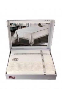 Скатерть EFOR MILA 160*300 прямоугольная кремовый KREM