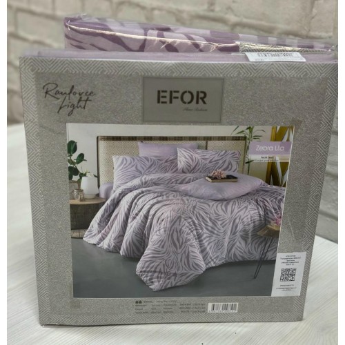 КПБ EFOR RANFORCE (ZEBRA LILA) евро ПВХ