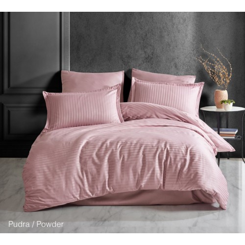 КПБ Clasy Satin Gizgili (DUZ RENK PUDRA) евро