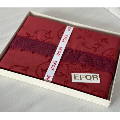 Скатерть EFOR 160x300 KDK бордовый BORDO