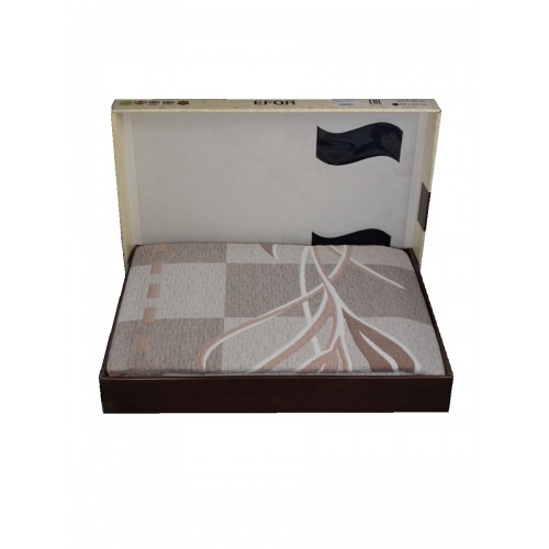 Покрывало EFOR гобеленовое двухстороннее LOTUS (250*260) кофейный KAHVE