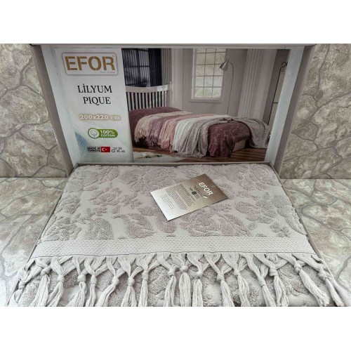 Покрывало EFOR LILYUM махровое (200*220) серый GRI