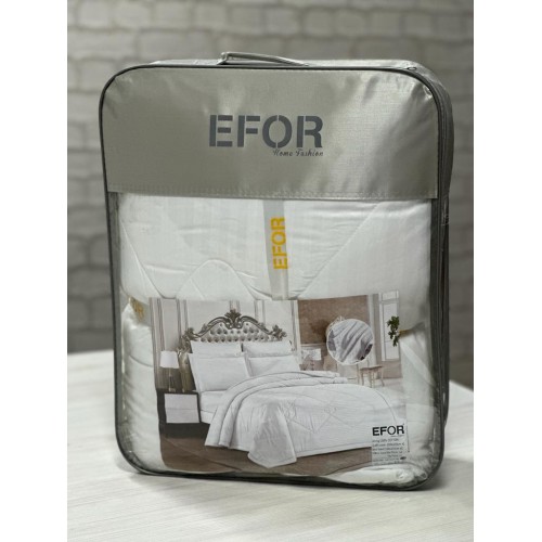 КПБ EFOR SATIN BEAYZ 1,5 с одеялом белый