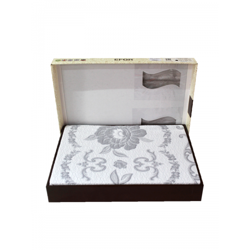 Покрывало EFOR гобеленовое двухстороннее EZGI (240*260) c наволочками серый