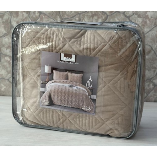 Покрывало ПВХ велюр (220*240) без наволочек капучино CAPUCINO