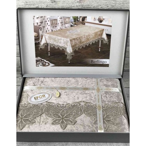 Скатерть EFOR BERLINGO 160*220 прямоугольная капучино