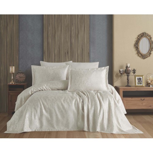 Покрывало EFOR (Gardines) с наволочками SUDE (240*260) кремовый KREM