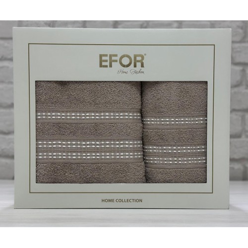Набро полотенец EFOR из 2-х предметов (50*90.70*140) модель FITILLI (капучино) CAPUCINO