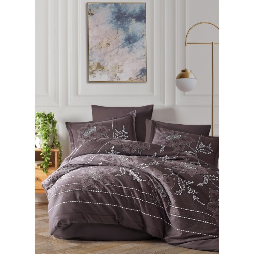 КПБ EFOR SATEN (MOYO KAHVE) евро