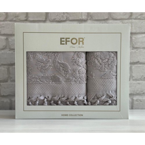 Набор полотенец EFOR из 2-х предметов (50*90.70*140) модель LILYUM NEW COTTONI (сирень) MOR