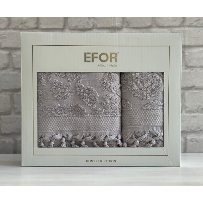 Набор полотенец EFOR из 2-х предметов (50*90.70*140) модель LILYUM NEW COTTONI (сирень) MOR