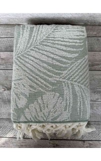 Пляжное полотенце пештемаль 100% хлопок Filipin зеленый (90*170)