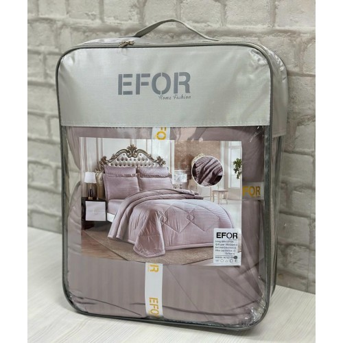 КПБ EFOR SATIN LEYLAK с одеялом сиреневый евро