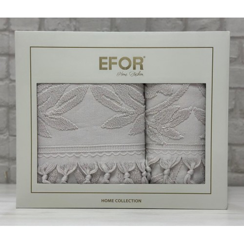Набор полотенец EFOR из 2-х предметов (50*90.70*140) модель BARBERY NEW COTTONI (бежевый) BEJ