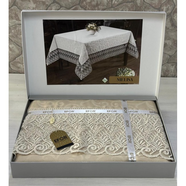 Скатерть EFOR MELISA 160*220 прямоугольная капучино CAPI