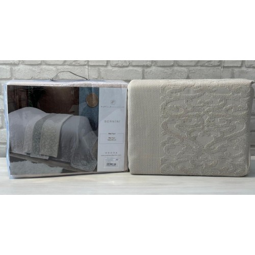 Покрывало PUPILLA BERNINI 180*240 махра/жаккард (хлопок) бежевый BEJ