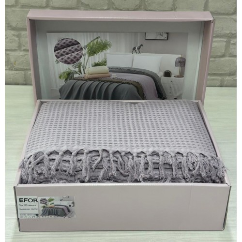 Покрывало вафельное EFOR 160*260 (АВ-03), сиреневый