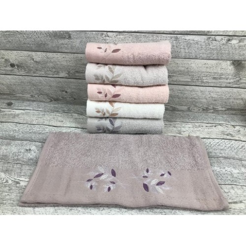 Полотенце EFOR ELIT 6 шт хлопок (70*140) модель листья