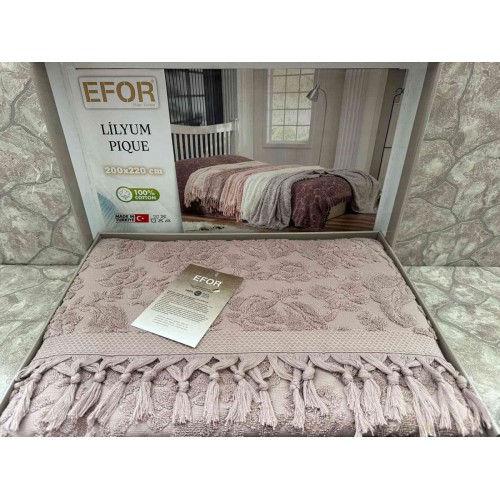 Покрывало EFOR LILYUM махровое (200*220) лиловый LILA