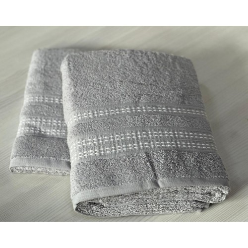 Набор полотенец FITILI BORDUR из 2-х пред (50*90;70*140) серый GRI