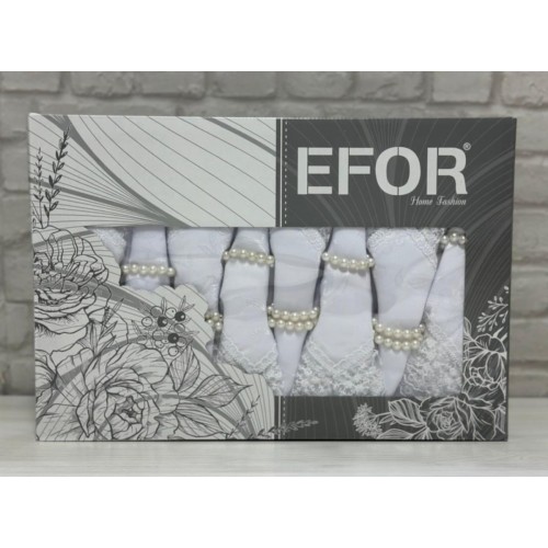 Скатерть EFOR KDK SET 160*220 8 салфеток- белый BEYAZ