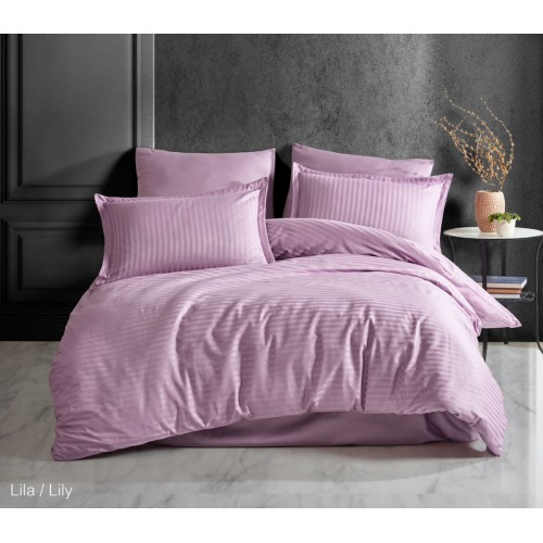 КПБ Clasy Satin Gizgili (DUZ RENK LILA) евро