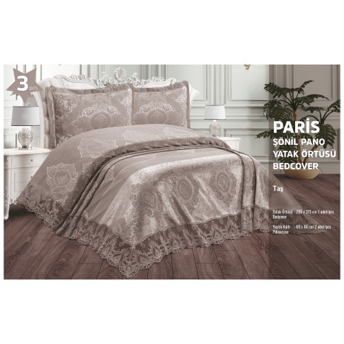 Покрывало EFOR с наволочками PARIS (265*275) темно-кремовый TAS