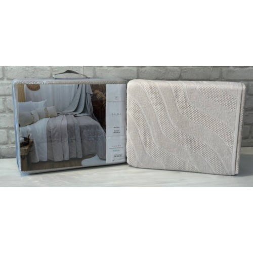 Покрывало PUPILLA SALDA 180*240 махра/жаккард (хлопок) пудровый PUDRA