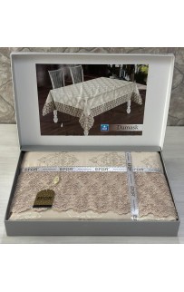 Скатерть EFOR DAMASK 160*220 гипюр капучино CAPI