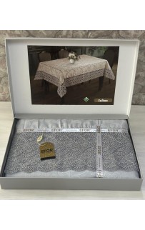 Скатерть EFOR SULTAN 160*220 прямоугольная серый GRI