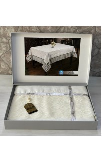 Скатерть EFOR MILA 160*300 прямоугольная кремовый KREM