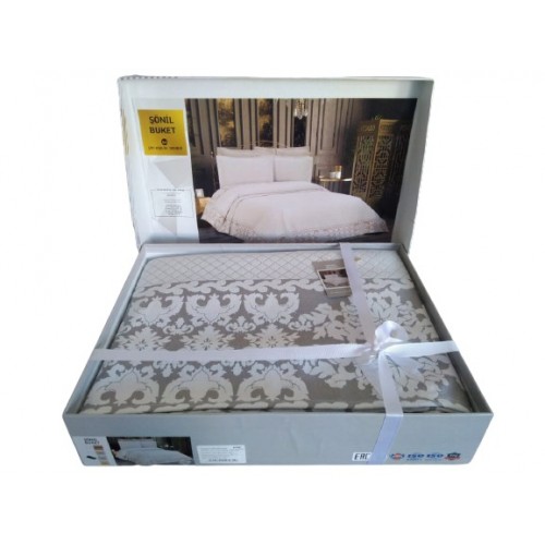 Покрывало EFOR SONIL BUKET 240*260 с наволочками (60*80) серый