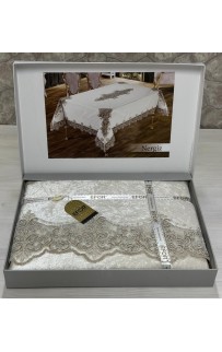 Скатерть EFOR NERGIS 160*220 прямоугольная крем KREM