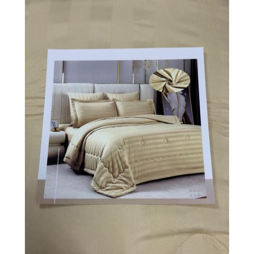 КПБ EFOR SATIN модель 2 с одеялом бежевый евро