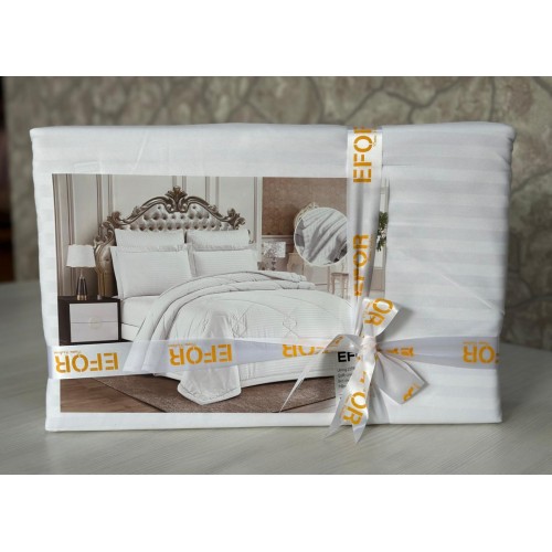 КПБ EFOR SATIN BEAYZ белый (2 наволочки)