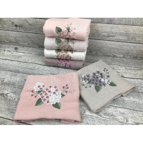 Полотенце EFOR ELIT 6 шт хлопок (70*140) модель букет сирени