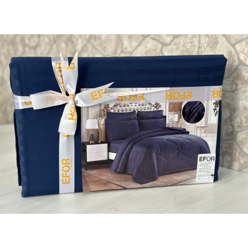 КПБ EFOR SATIN LACIVERT темно-синий (2 наволочки)