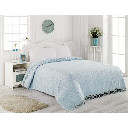 Покрывало EFOR пике 220X240 синий LACIVERT