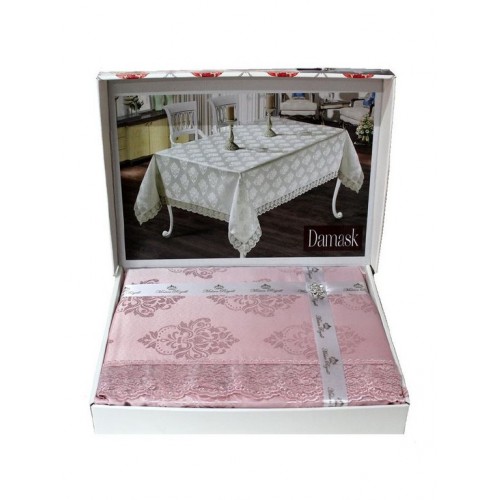 Скатерть EFOR DAMASK 160*300 прямоугольная пудровый PUDRA