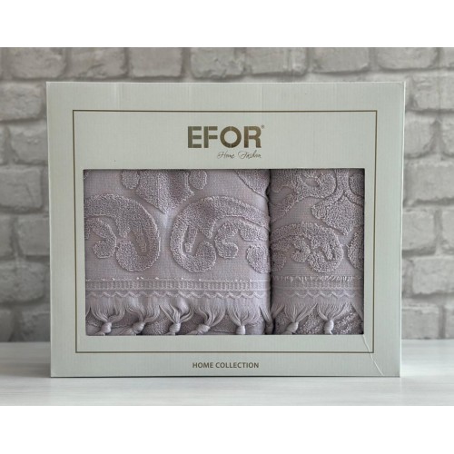 Набор полотенец EFOR из 2-х предметов (50*90.70*140) модель VASE NEW COTTONI (лиловый) LILA