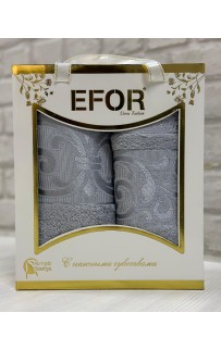 Набор полотенец EFOR BAMBOO TAC из 2х пр. (50*90,70*140) 100% бамбук (серый)