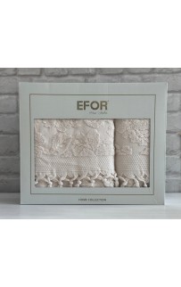 Набор полотенец EFOR из 2-х предметов (50*90.70*140) модель LILYUM NEW COTTONI (бежевый) BEJ