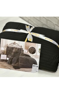 КПБ EFOR SATIN SIYAH 1,5 с одеялом черный