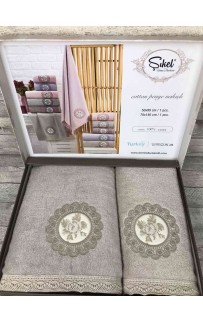 Набор полотенец SIKEL из 2-х предметов (50*90 и 70*140) KANAVICE светло-зеленый
