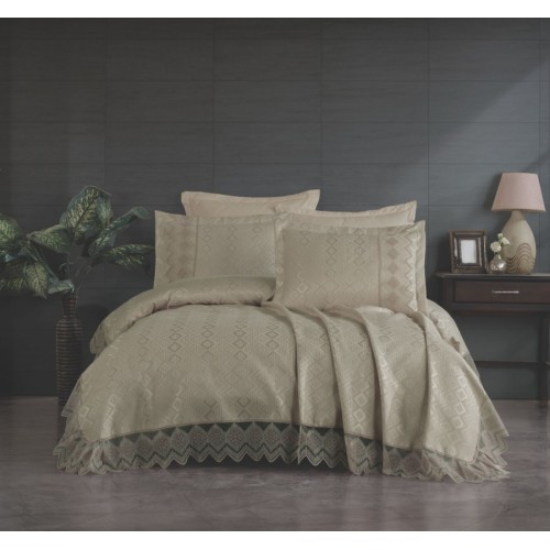 Покрывало EFOR (Gardines) с наволочками NEVA (240*260) бежевый BEJ