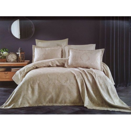 Покрывало EFOR (Gardines) с наволочками MONICA (240*260) бежевый BEJ