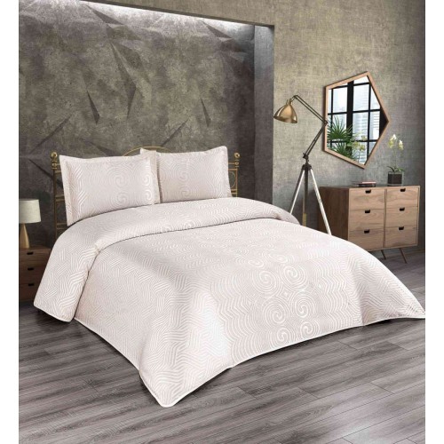 Покрывало EFOR Pique Bedspread NIDA (240*260) с наволочками кремовый KREM