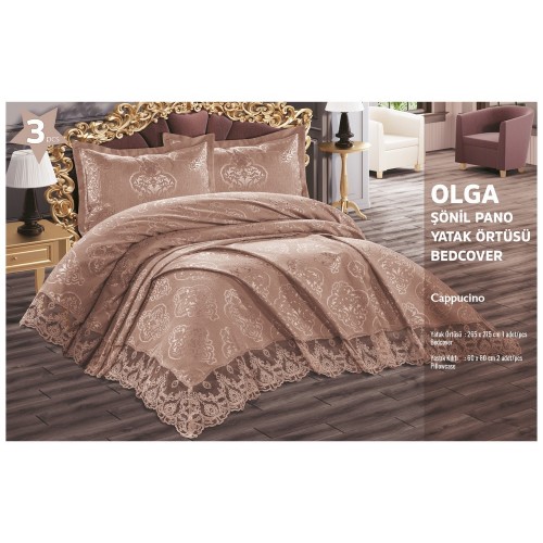 Покрывало EFOR с наволочками OLGA (265*275) капучино CAPI