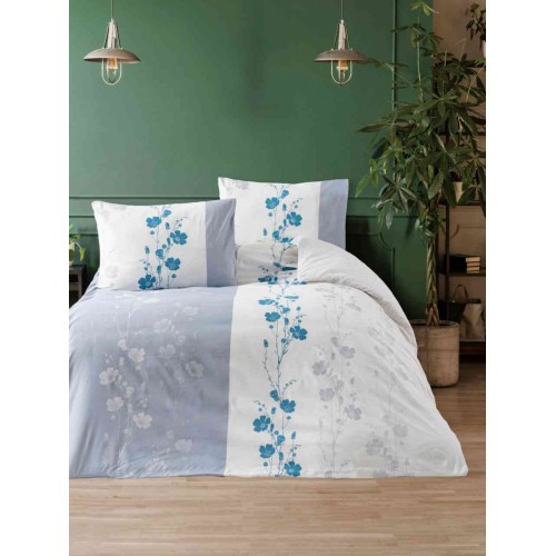 КПБ EFOR RANFORCE (FLORAL -TURQOUISE) 1.5 TURKUAZ