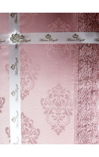 Скатерть EFOR DAMASK 160*220 гипюр пудровый PUDRA